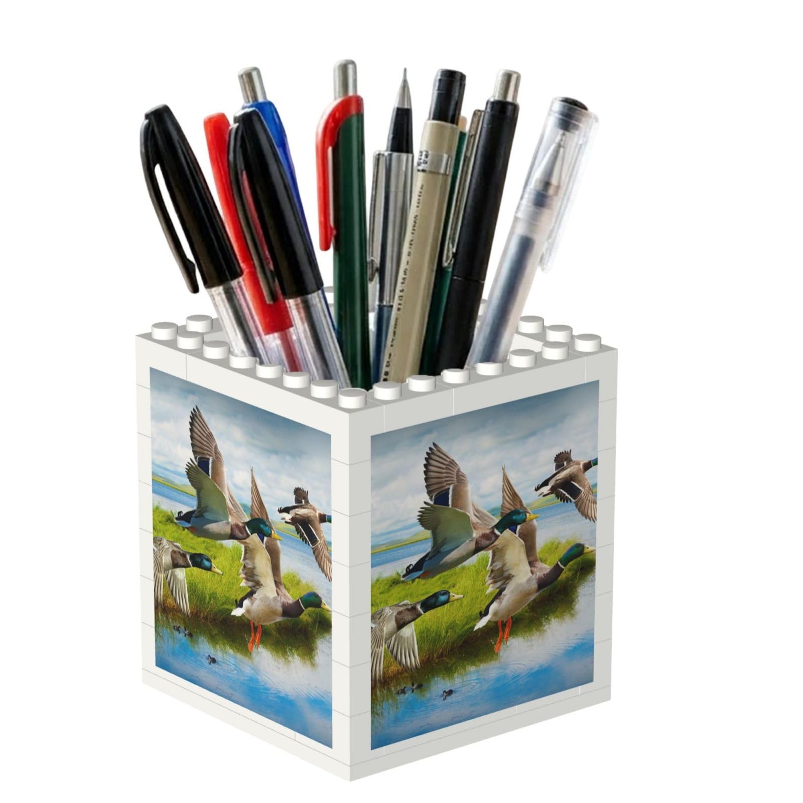 Poadnly Duck Large Design, Pen Pot Pencil Holder for Office Home School, Compact Desk Organiser for Office Stationery