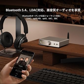 AIYIMA DACA7 ES9038Q2M Mini Bluetooth Desktop DAC & Headphone Amplifier