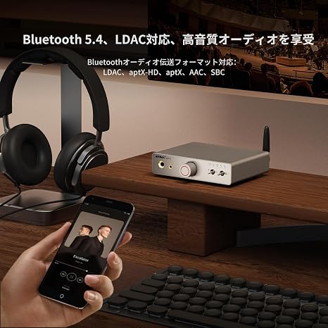 AIYIMA DACA7 ES9038Q2M Mini Bluetooth Desktop DAC & Headphone Amplifier