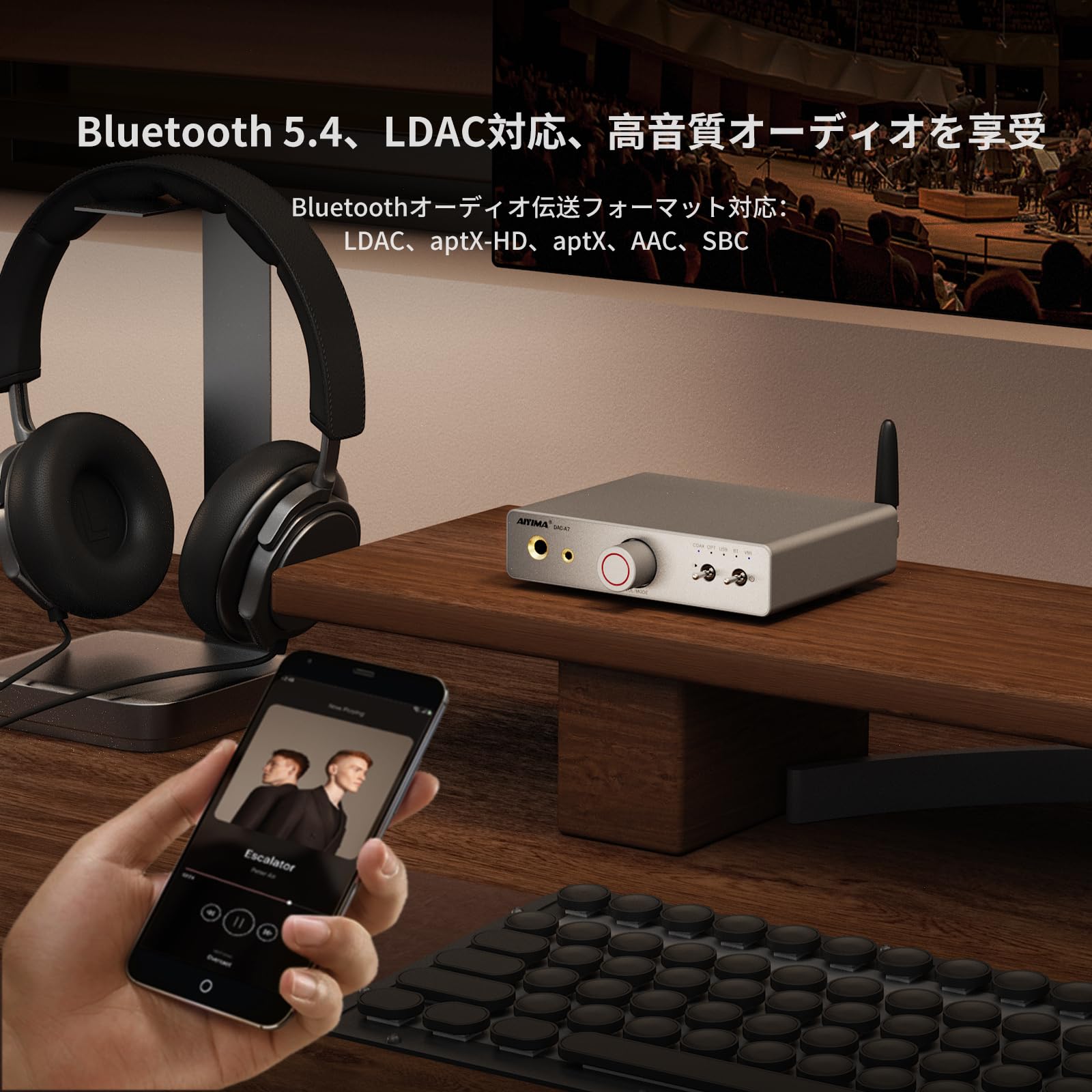 AIYIMA DAC A7 Bluetooth 5.4 Kod Çözme Kulaklık Amplifikatörü HiFi