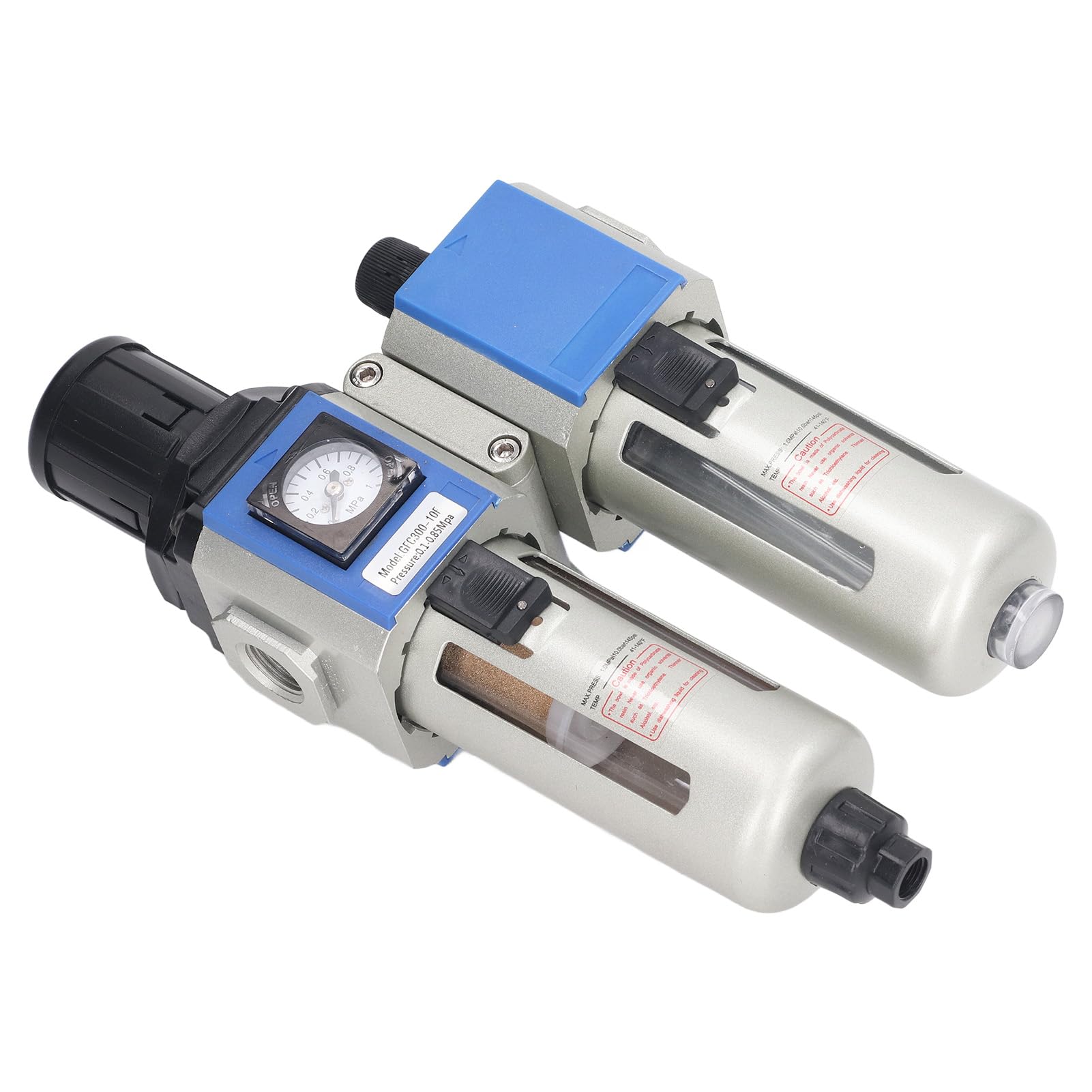 Filtro dell’aria per compressore con separazione olio-acqua, regolatore di pressione dell’aria G3/8 pollici per utensili pneumatici, pressione massima 1,0 MPa, filtro in lega di