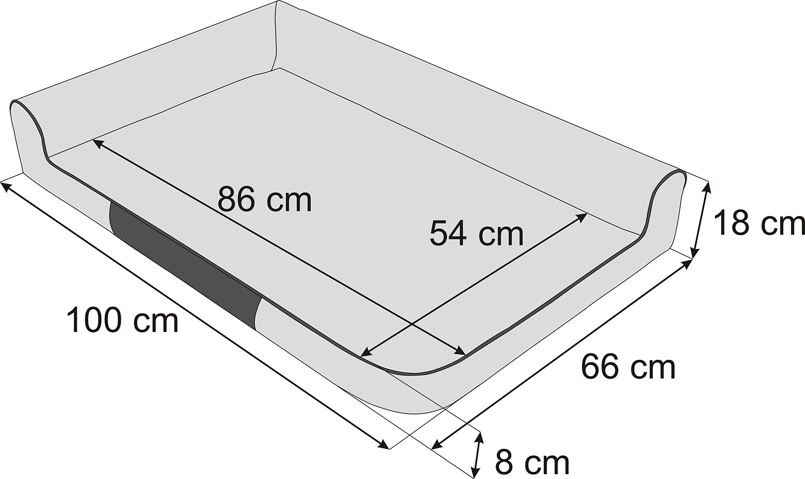 Cama para perros, sofá para perros, cojín para perros, espacio de descanso, colchón para perros, cama para perros, cesta para perros, accesorio para perros, 100 x 66 cm