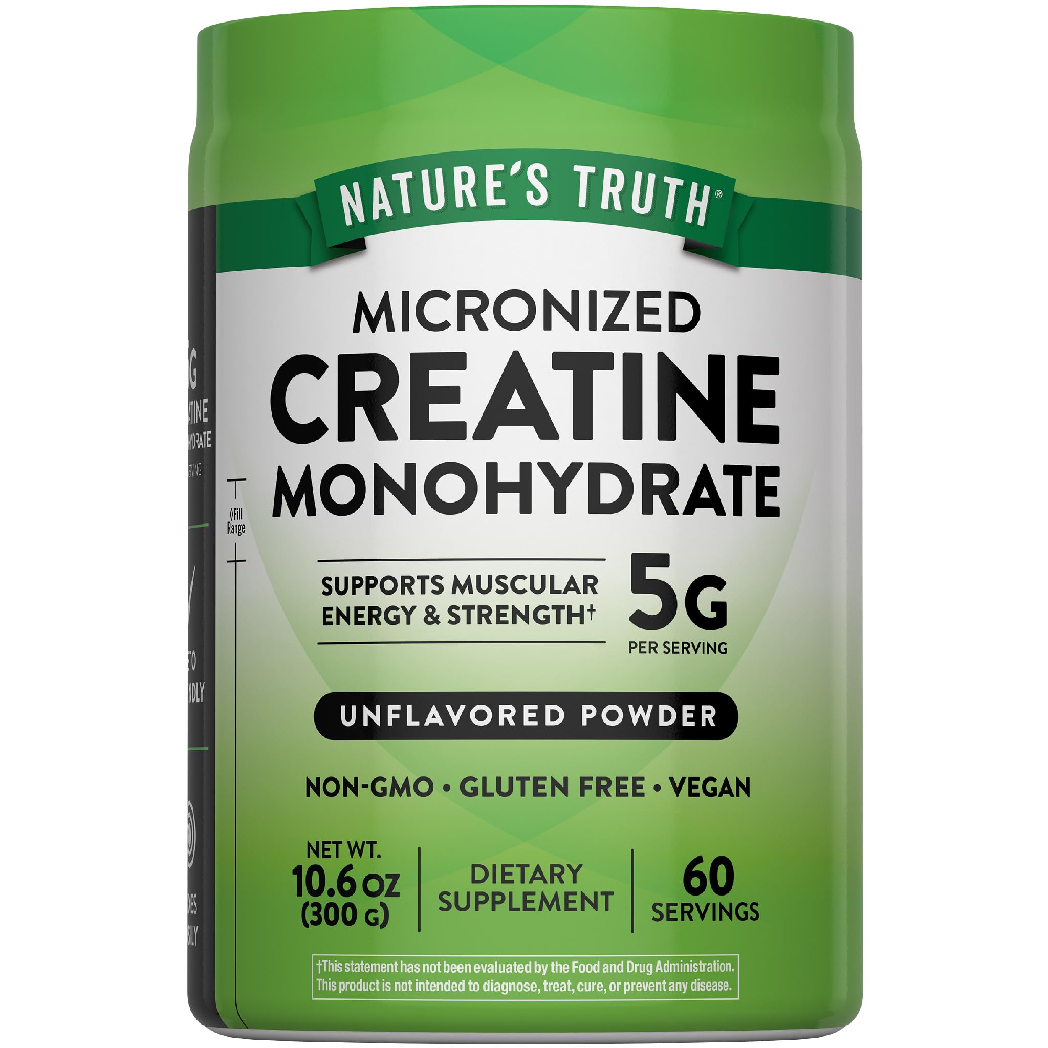 Nature's Truth Creatine Powder | Unflavored | 60 Servings