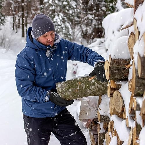 Miniatura 6 de Guantes de trabajo térmicos impermeables con aislamiento  KG140W, guantes de invierno para condiciones frías para hombres y mujeres, mano completa