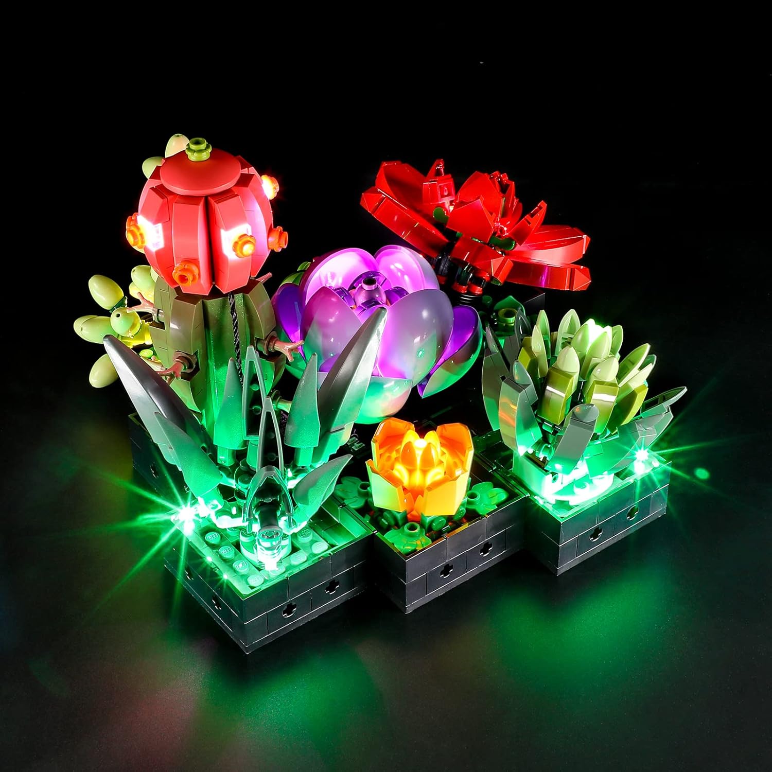 BRIKSMAX Led Lighting Kit for LEGO-10309 Succulents (Not Include The Lego Set)- Compatible with Lego Creator Expert 10309 Succulents Building Blocks Model