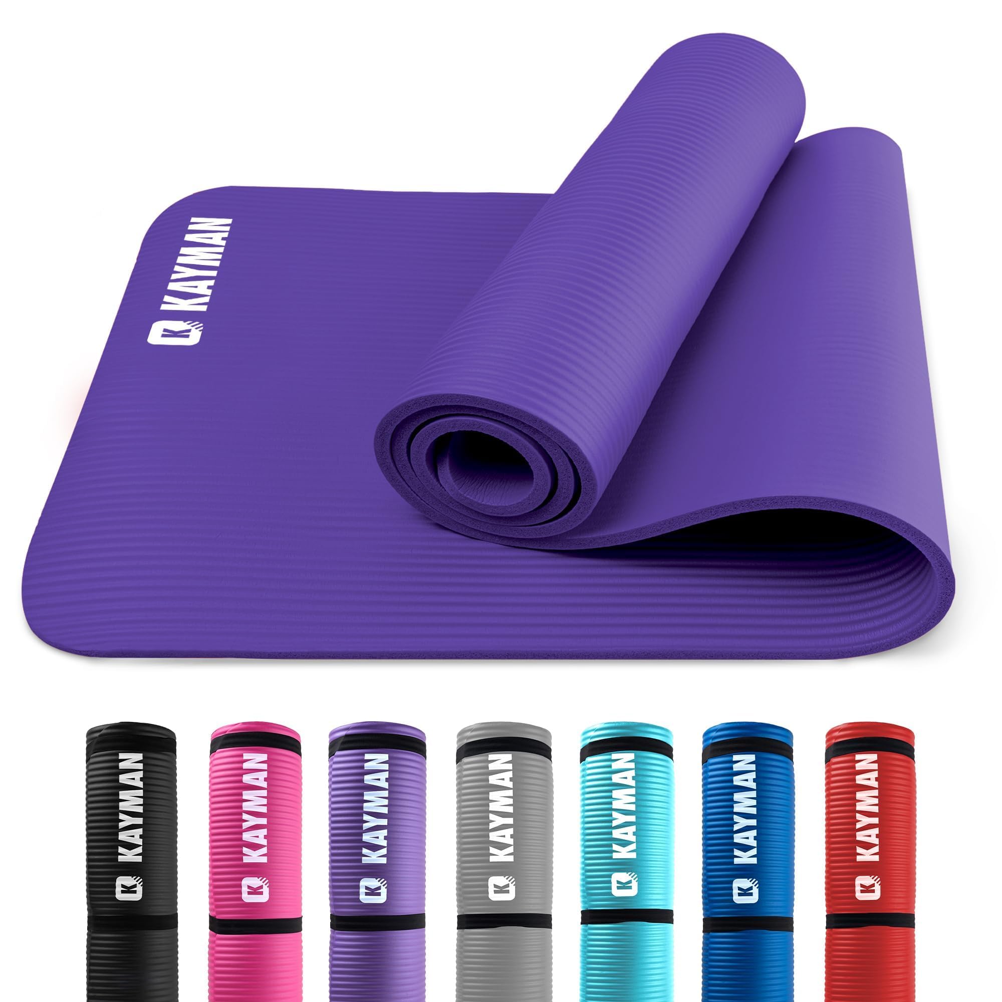 Yoga Mat – Multi-Purpose Extra Thick Foam Exercise Mats – Ideal Floor Mat for Pilates, Stretching, Resistance Workout & Therapy – Home & Gym Equipment Accessory