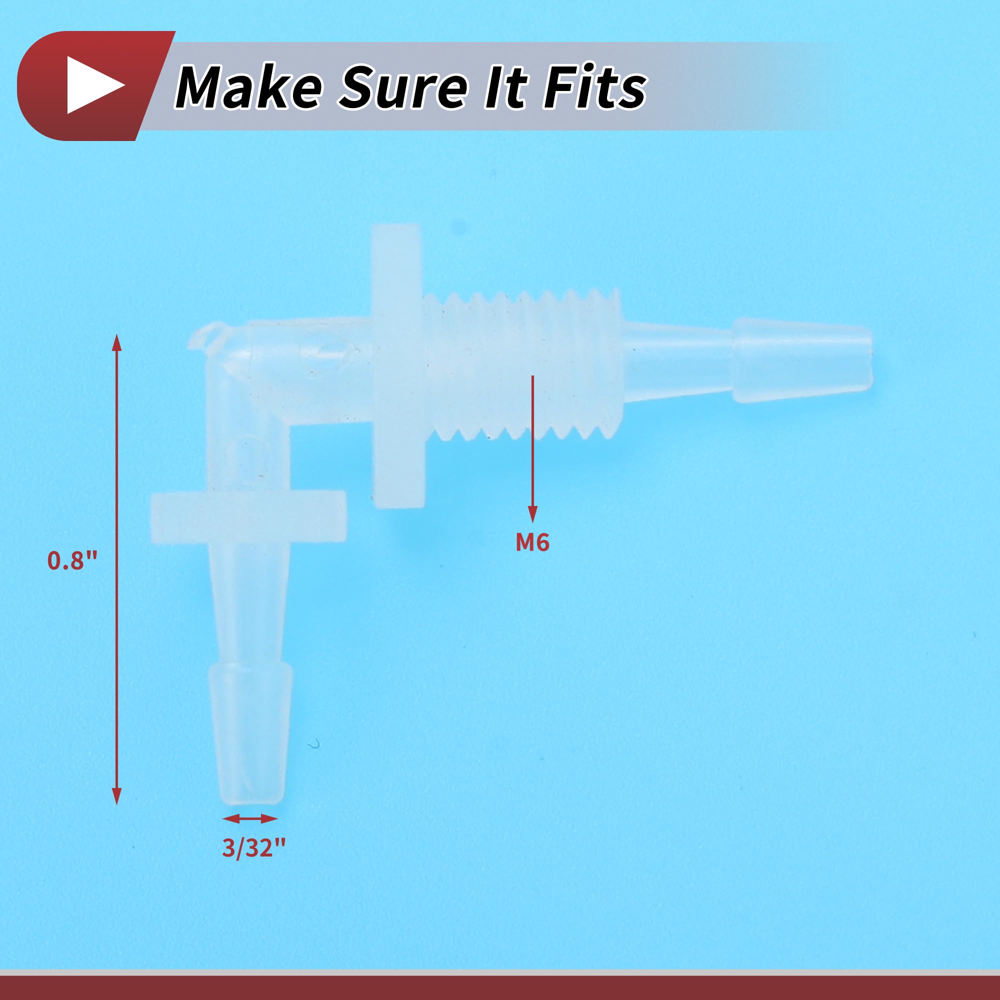 Conjunto De Conectores De Codo De Manguera 1 Set Para Acuario PP | Transparente, 3/32", Compatible Universal, Conexiones A Prueba De Fugas, Para Bomba De Aire