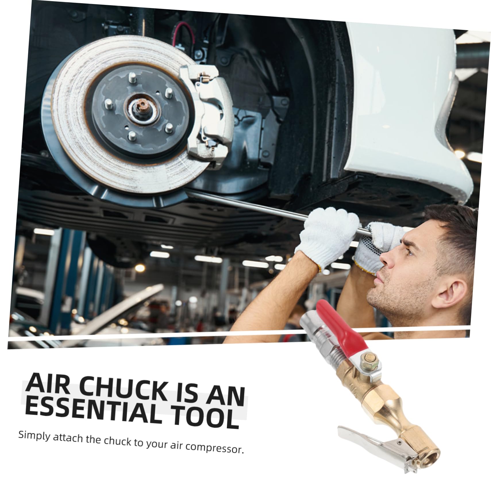 SOESFOUFU Sturdy Metal Locking Air Chuck for Tire Inflator Quick Car Truck Tractor Efficient Tire Maintenance