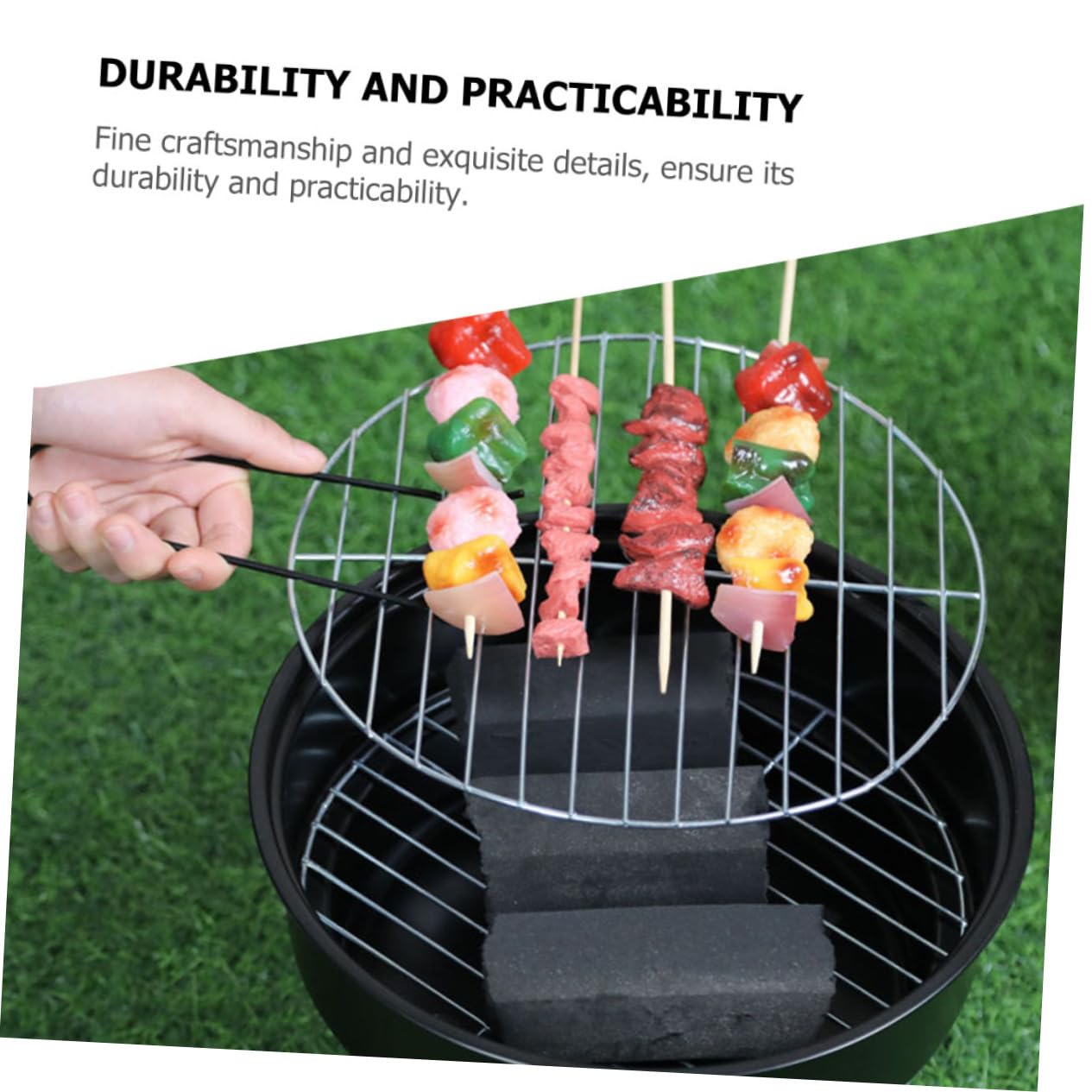 Parrilla de Barbacoa Portátil Desmontable de Acero Inoxidable Negra | Picnic y Senderismo, Diseño Ligero y Fácil de Guardar, Acabado de Fabricación Fina