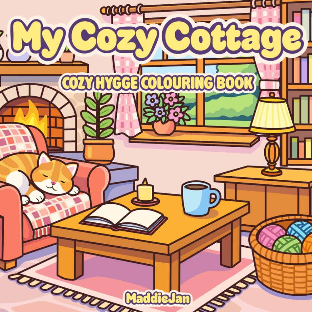 My Cozy Cottage: A Hygge-Inspired Cozy Cottagecore Colouring Book for Adults and Teens