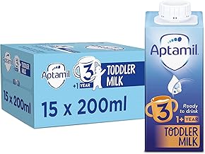 Aptamil 3 Toddler Baby Milk Ready to Use Liquid Formula, 1-3 Years, 200ml (Pack of 15),package may vary
