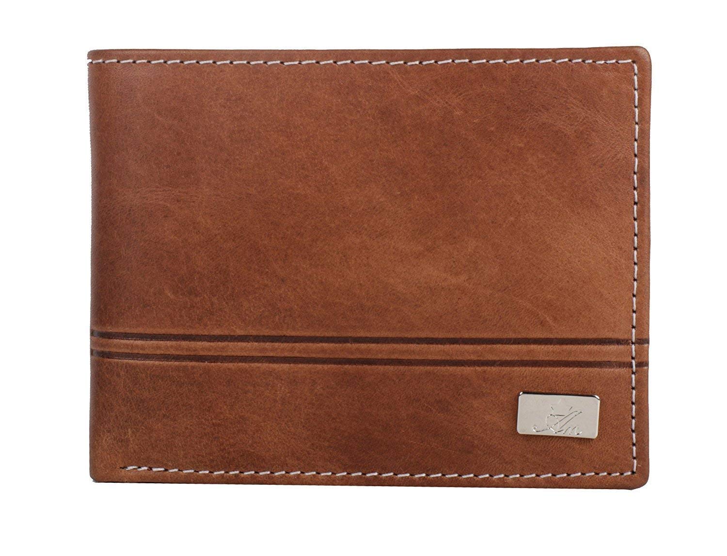 Am leather Dark Brown Leather Men's RFID Wallet (Hunter)