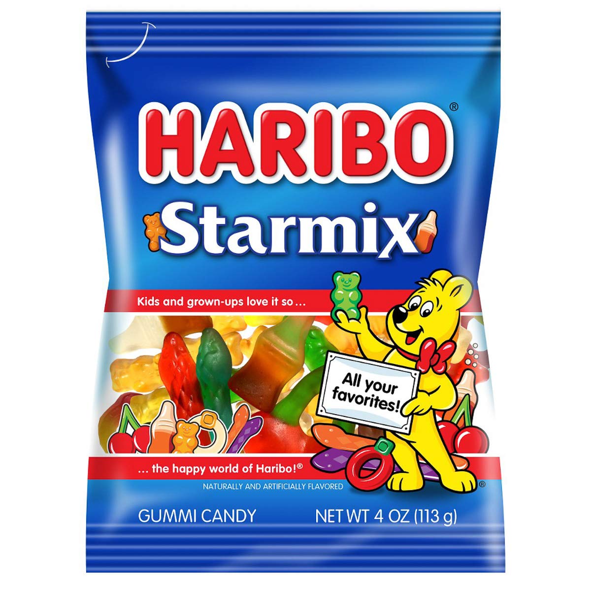 Starmix Gummi Candy 4oz Bag Gummy Candy Assortment Happy Cola Gummi Rings Variety Pack