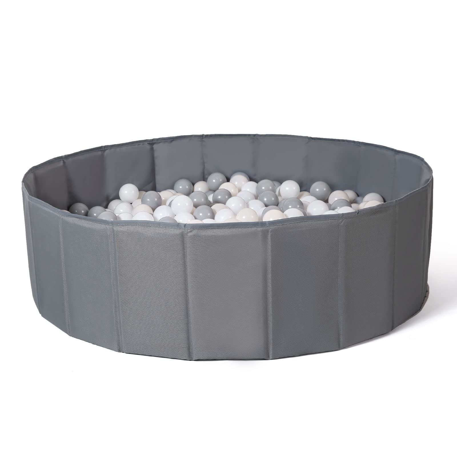 Ball Pit for Toddlers Babies Dogs Cats Iinfant Children, Foldable Ball Pits Play Tent, Crawl Playpen Ball Pool with Storage Bag, Surprise for Boys Girls Festival (Balls Not Included), Gray