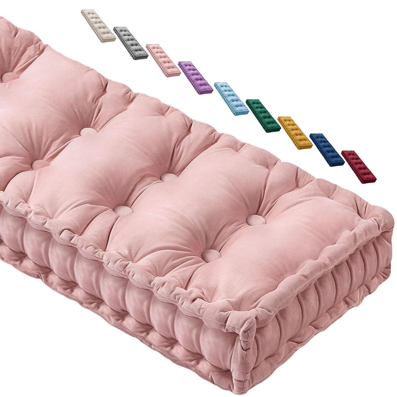 Coussin long en velours épais de prestige pour chaises et banquettes de maison