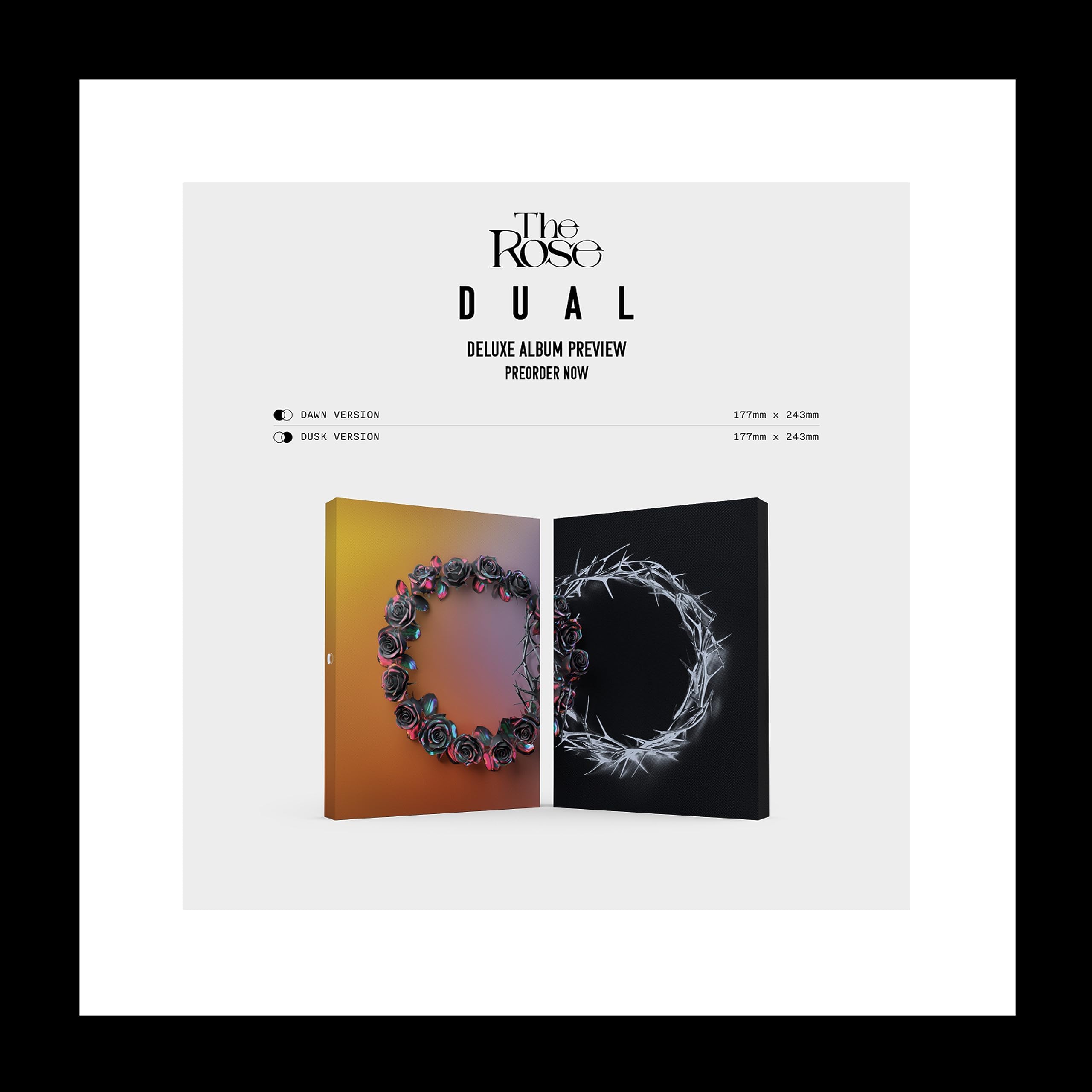 The Rose DUAL 2nd Album CD+Photobook+Photocard+Sticker pack+Trackin Sealed Kim Woosung (Deluxe Box Random Version)