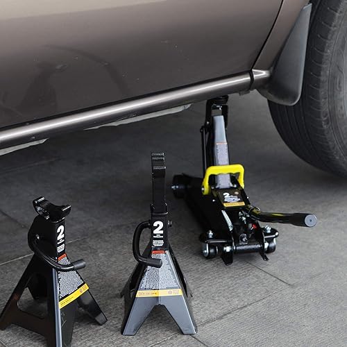 Miniatura 11 de Torin TORT825051 Gato hidráulico de bajo perfil para carretilla de servicio/piso con bomba de elevación rápida de un solo pistón, capacidad de 2.5