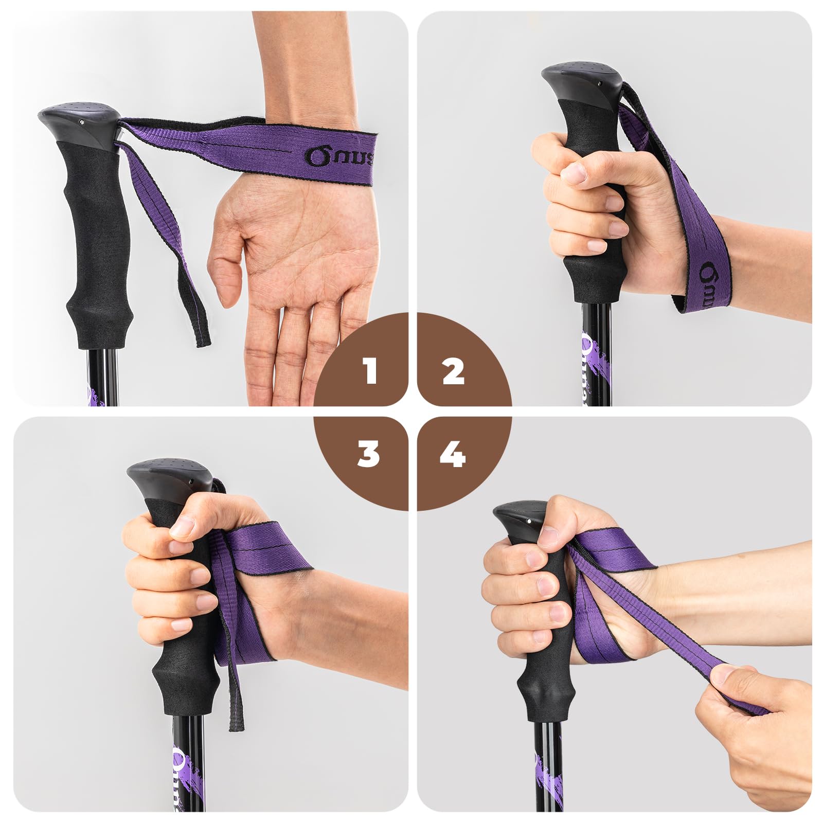 Kije Trekkingowe Lekkie, Składane Kije z Aluminium 7075 110-130 cm dla Kobiet i Mężczyzn, Sprzęt Turystyczny, Wędrówki, Kemping, Wspinaczka Górska, Trekking