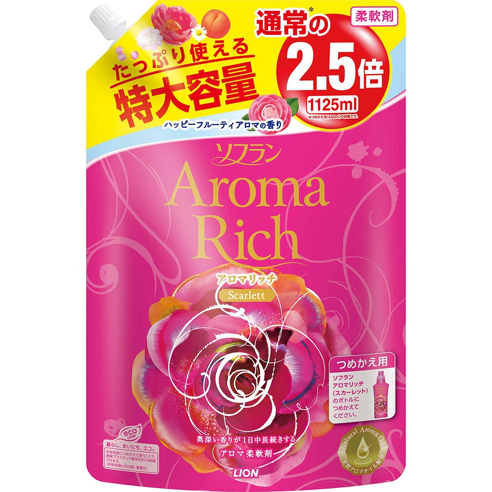 Amazon | 【大容量】ソフラン アロマリッチ 柔軟剤 スカーレット  