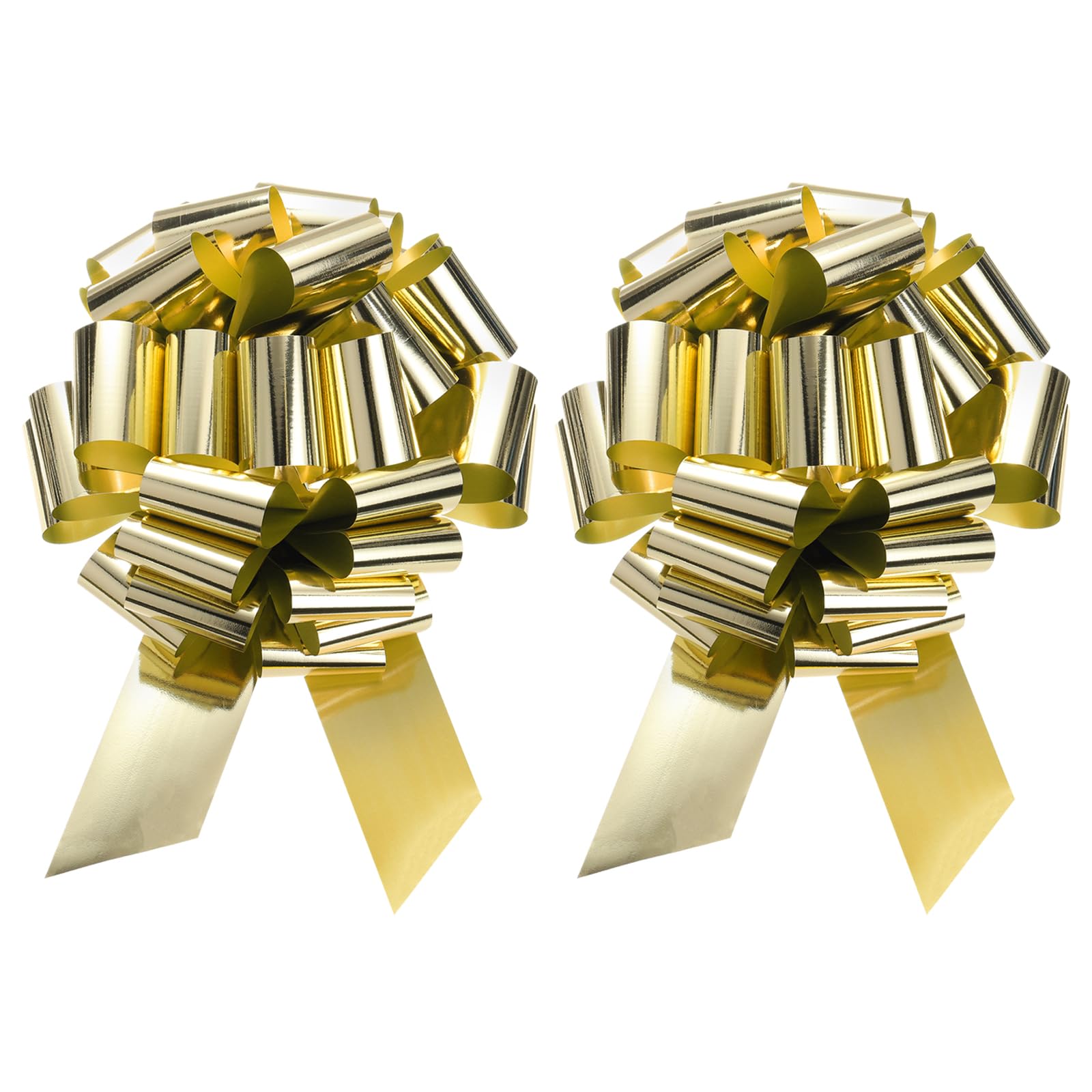 MECCANIXITY 2pcs 24 Inch Car Extra Giant Large Pull Bow Christmas Metallic Car Gift Wrapping Bows Ribbon for Wedding Car Baskets Presents Big Gift Bow