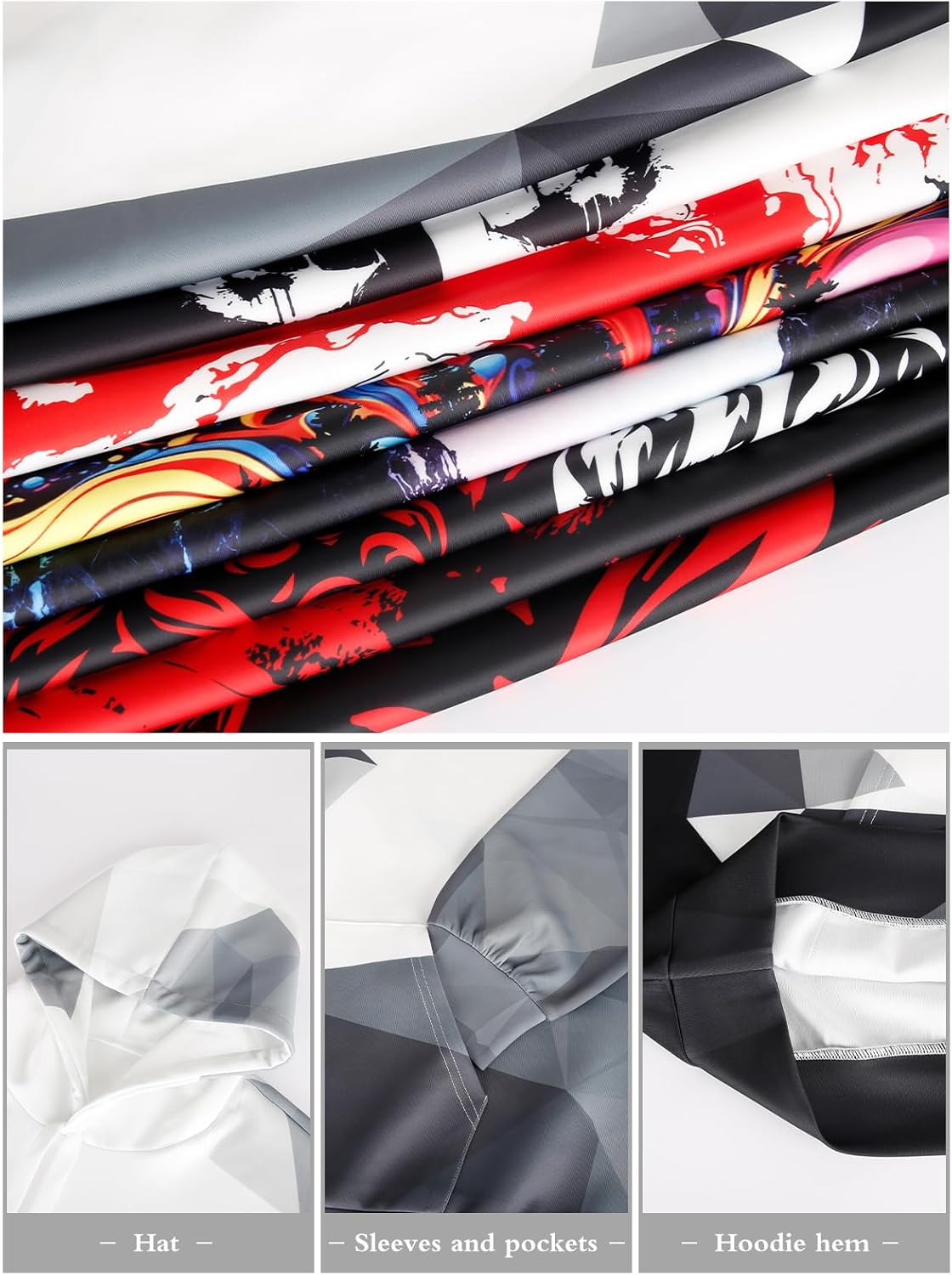 wangstar Mens Graphic Hoodies Pullover Cool Designer Hoodies for Men for Gen Z Cool Anime Funny Sweatshirts - Image 5