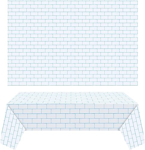 Vista 35 de Chuangdi 2 piezas de telón de fondo de pared de piedra de 4.5 x 9 pies, cortinas de pared de piedra para puerta, mantel extraíble para fotos