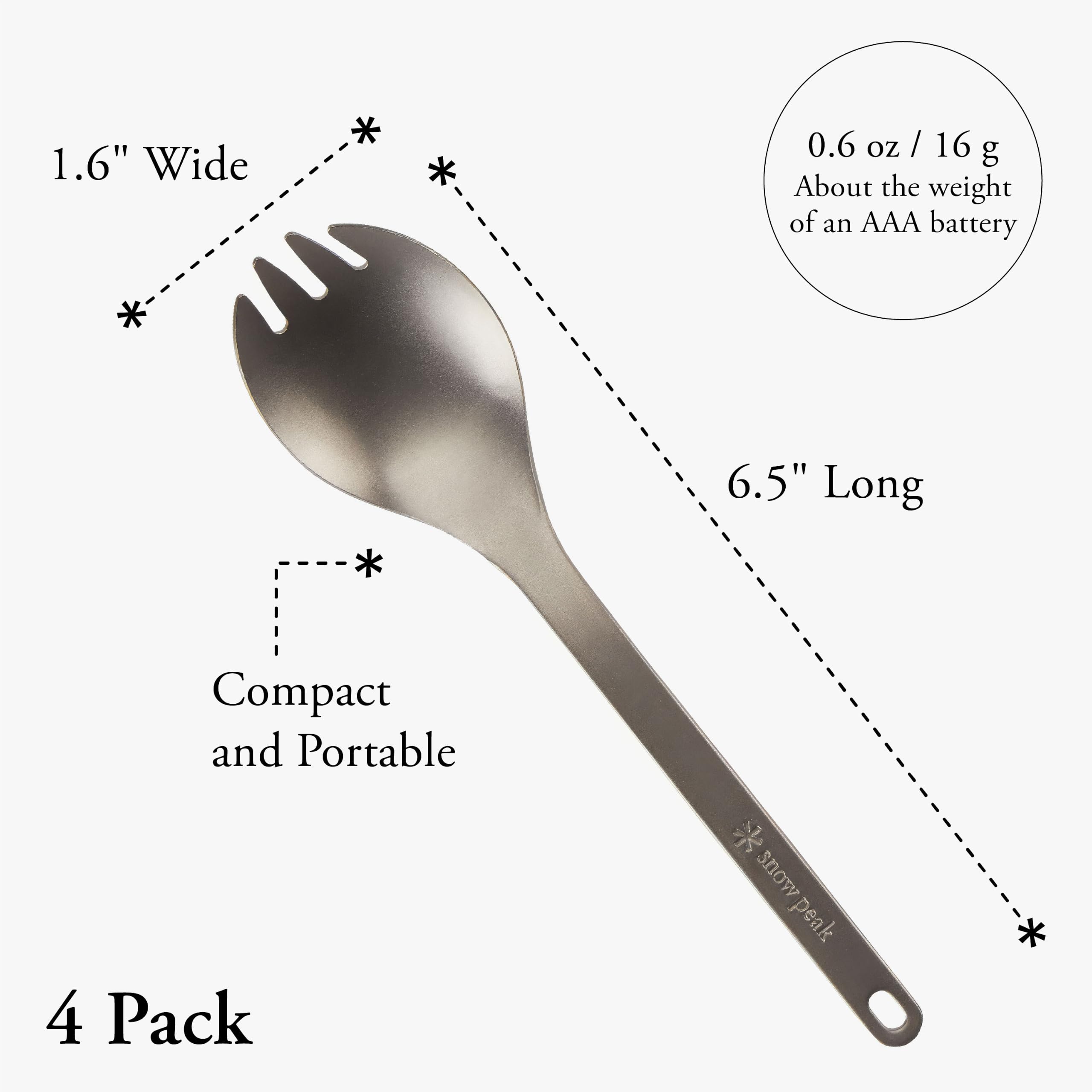 スノーピーク チタン スプーン フォーク 合計４本 Amazon.co.jp: Snow Peak チタンスポーク アウトドア用 ポータブルで