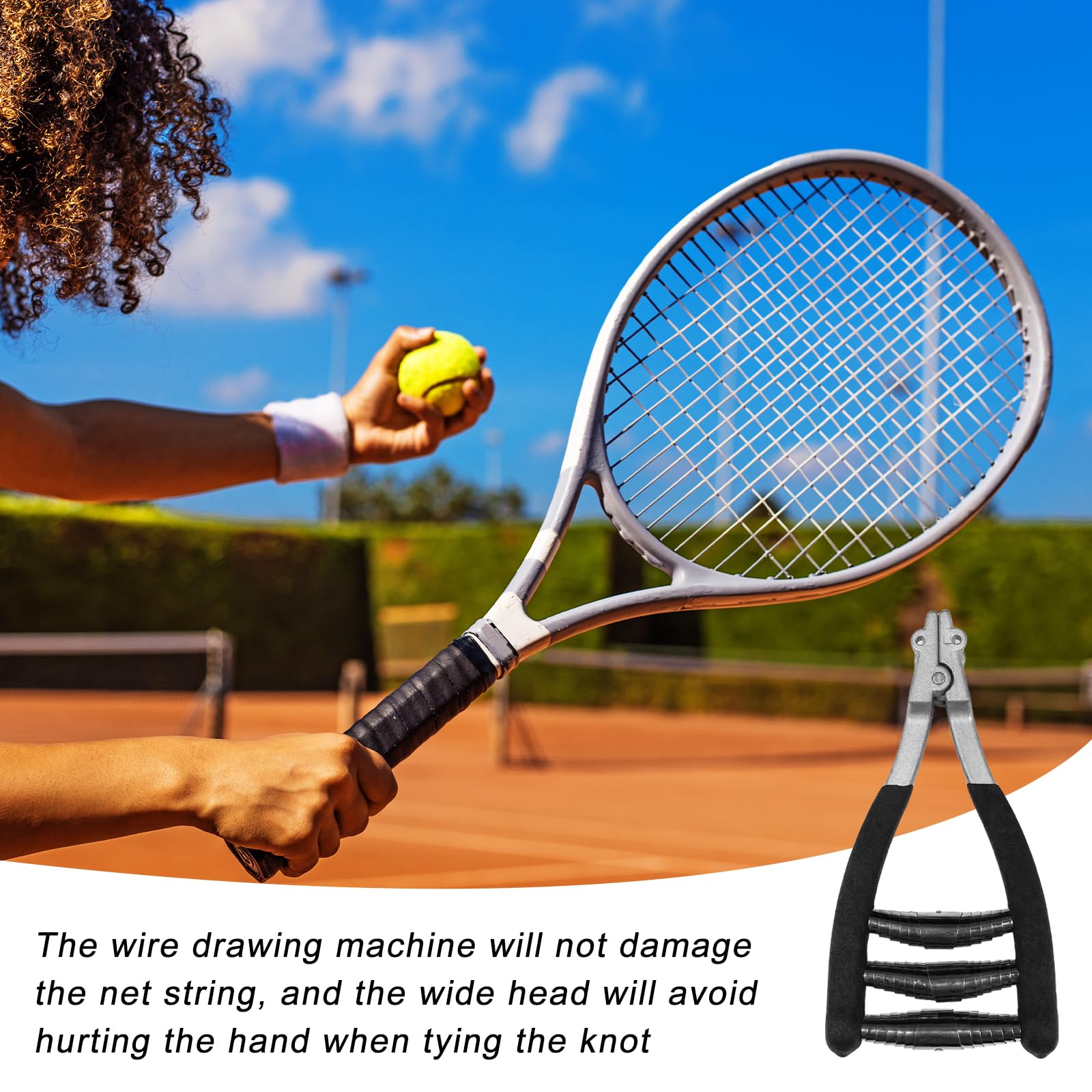 Sporgo Pinza per corde da tennis e badminton professionale con 3 molle