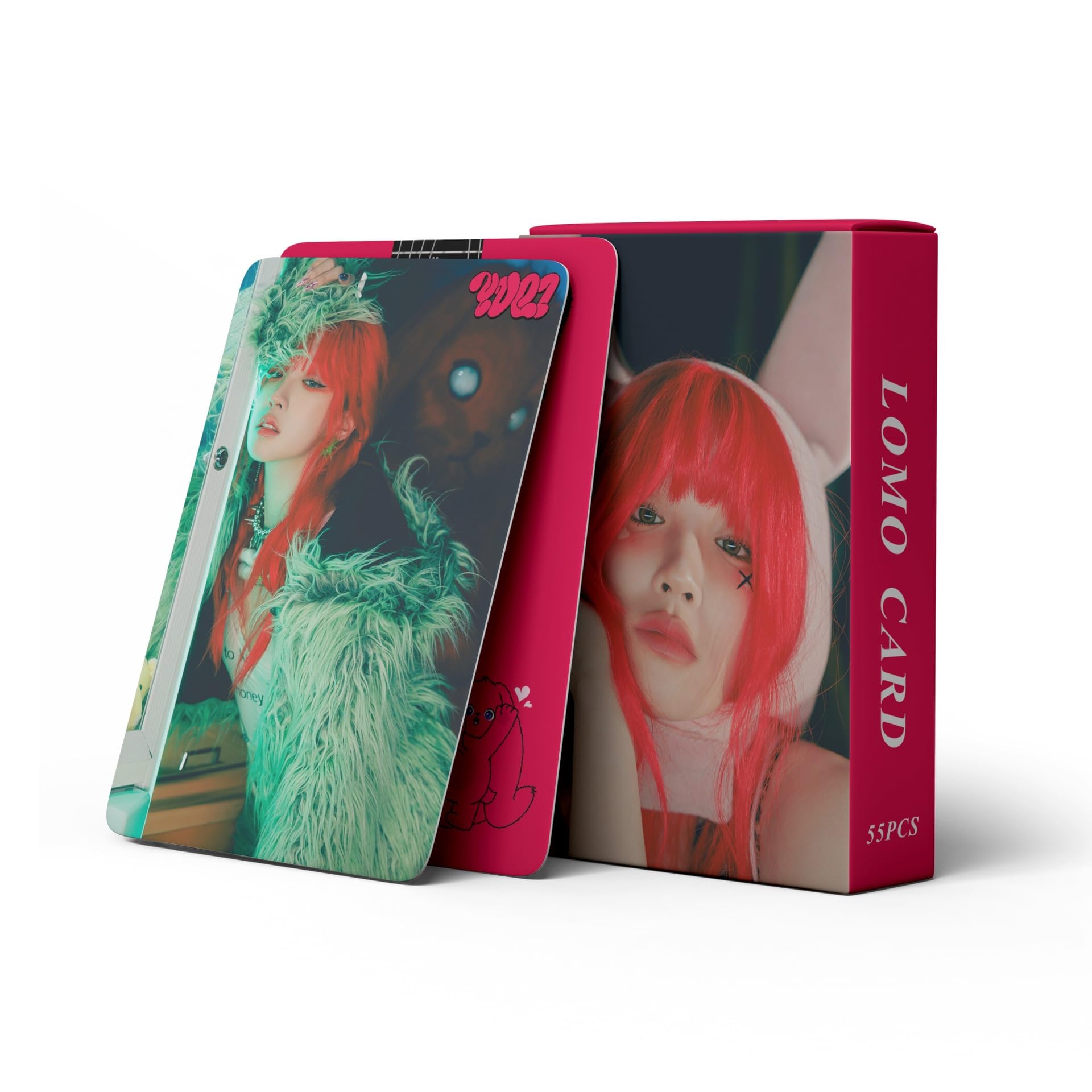 ZRHMCJEN 55Pcs Kpop Gidle Yuqi Photocards Lomo Cards 2024 Fan Concert Cards Mini Merch Photo Cards Yuqi Fans