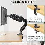 MOUNT PRO Single Monitor Mount,Articulating Spring Monitor Arm,Fits 13 to 32 Inch LCD Computer Monitors,Holds 17.6 lbs,Adjustable VESA Mount Desk Stand with Clamp,Grommet Base,VESA 75x75,100x100