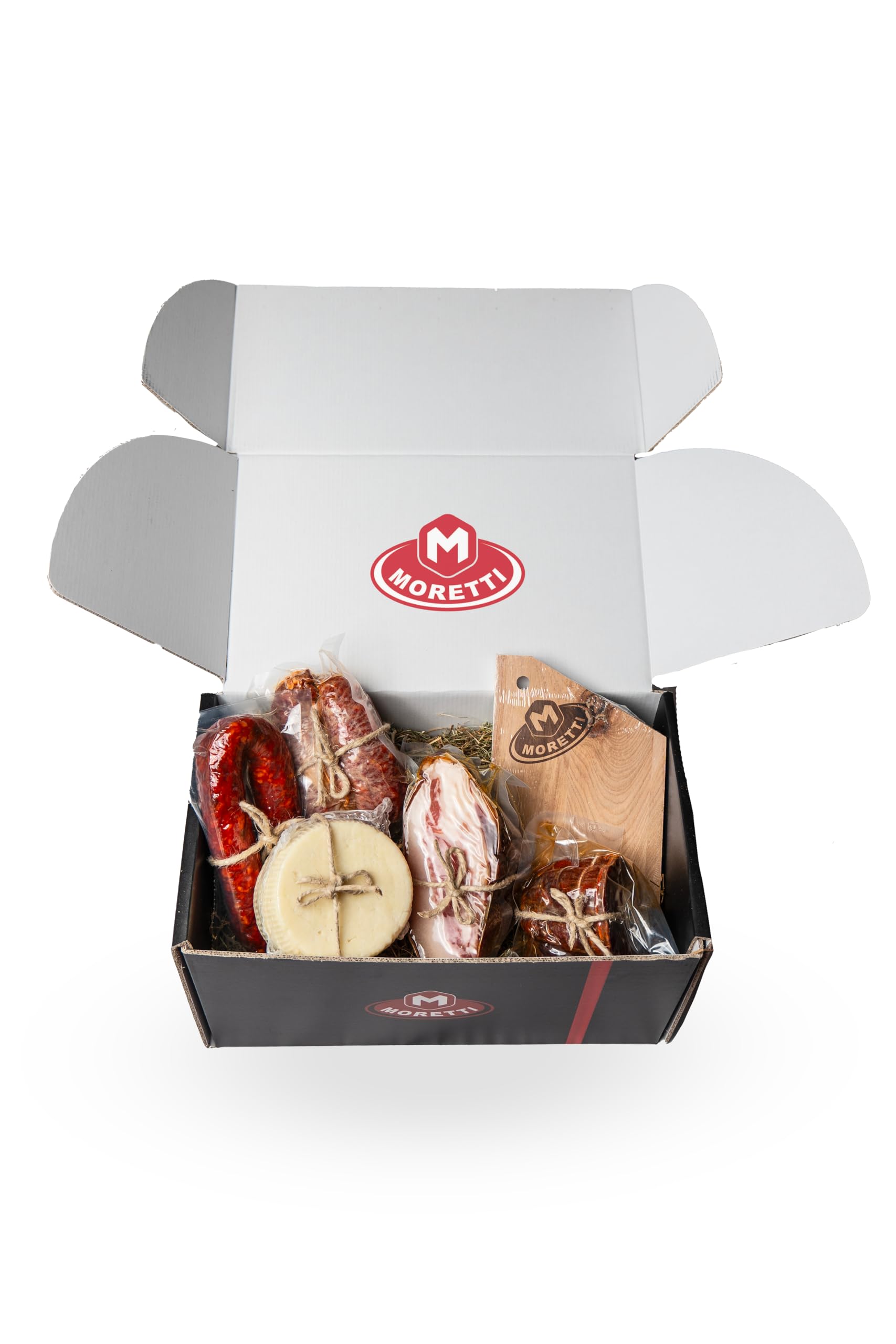 Moretti® Panier de Noël Artisanal avec Charcuterie et Fromages – Parfait pour les Cadeaux de Noël 2024, les Pique-niques d'Été et les Apéritifs – Inclut des Cadeaux. (PANIER POUR PLANCHES)