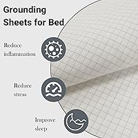 Vista 5 de Sábanas de tierra, sábana encimera de puesta a tierra, 10% fibra plateada y algodón natural, sábana Earth Well Natural Health