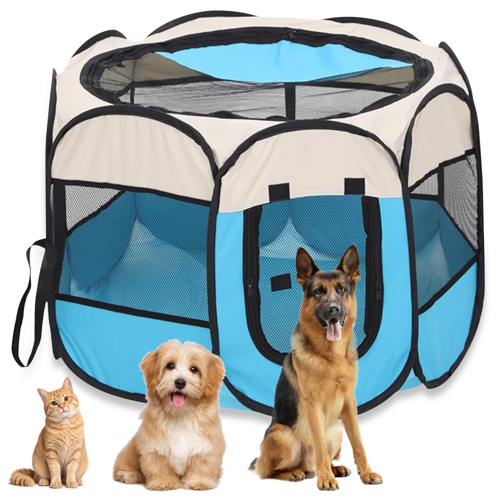 Caño para cachorros plegable para perros y gatos, parque portátil para cachorros, caja plegable para gatos, resistente al agua, tela Oxford, parque para perros, jaula para gatos, perros, conejos