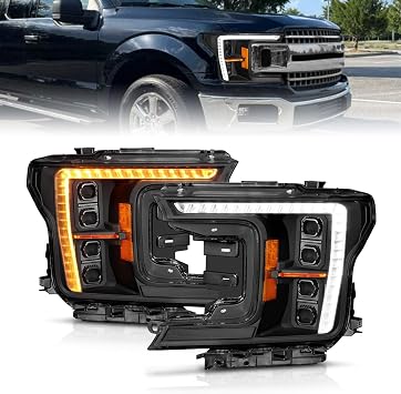 ANZO 18-20 Ford F-150 w/Factory Halogen Z-Series Full LED Proj Headlights - Pair