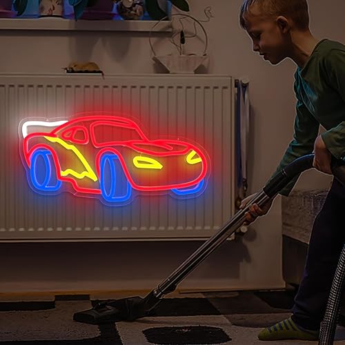 Miniatura 9 de Letrero de neón de excavadora para decoración de pared, construcción regulable, excavadora de vehículos, luz de neón LED, luz de neón para niños,