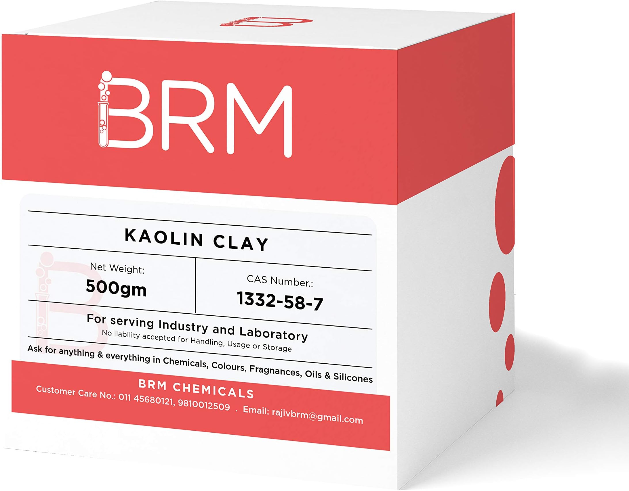 Kaolin Clay Powder - 500 Grams Bulk For Facemasks, DIY Beauty Products, Make Up, Cosmetics, Soap Making & Personal Care For Face, Hair, Body