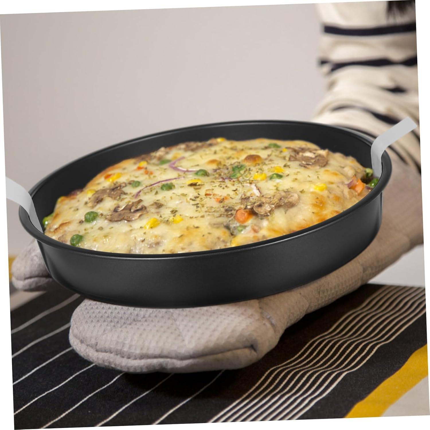 Cabilock 3 Pcs Deep Round Baking Pans Nonstick Cake Molds with Parchment Papers for Layered Cakes Baking Supplies