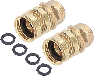 DONN Adaptador de mangueira de jardim, adaptador de latão para mangueiras de jardim, mangueiras de máquina de lavar, etc