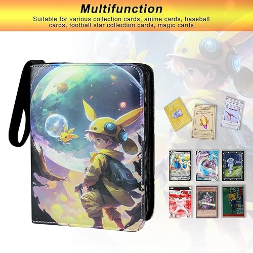 Miniatura 2 de Carpeta de tarjetas coleccionables de 9 bolsillos, 50 fundas desmontables, álbum de colección de tarjetas compatibles para tarjetas intercambiables,