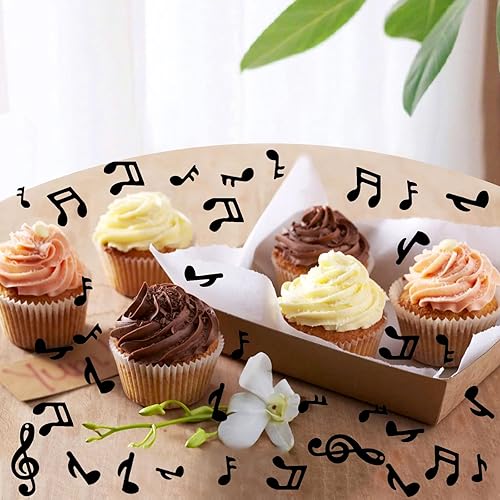 Miniatura 4 de 500 piezas de confeti de música, notas musicales, confeti de mesa, notas musicales negras, fiestas, baby shower, compromiso, boda y fiesta de
