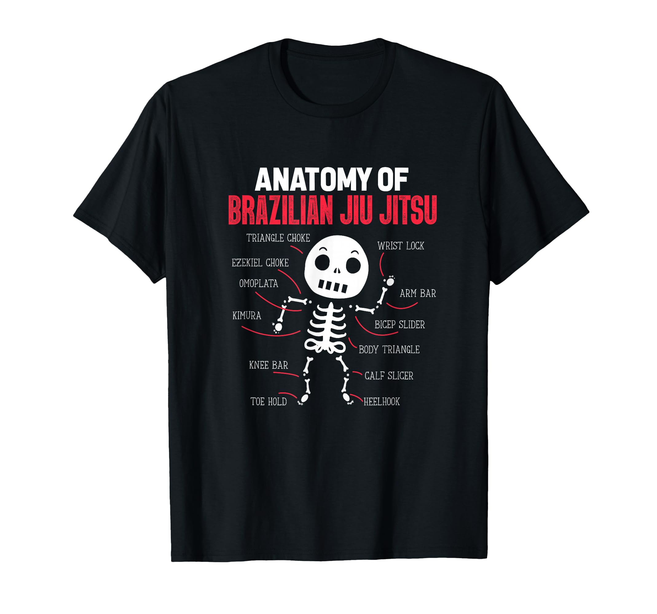 Jiu-Jitsu BJJ Anatomy of Brazilian Jiu Jitsu MMA Fighter T-Shirt