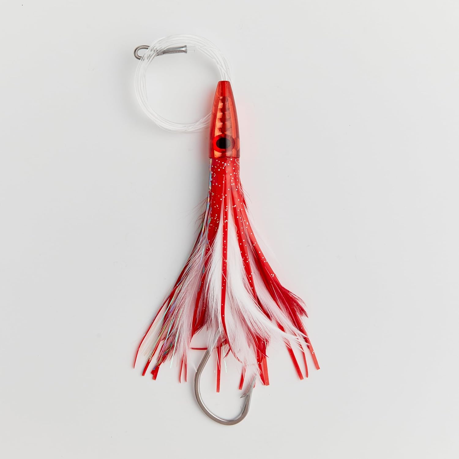 OCEAN CAT 5 Inches Weighted Bullet Head Feather Teasers Squid Lures Saltwater Offshore Fishing Trolling Baits NO Rigged