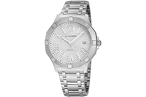 Concord Saratoga Mens Stainless Steel Watch - Timepiece with Swiss Movement and Sapphire Crystal