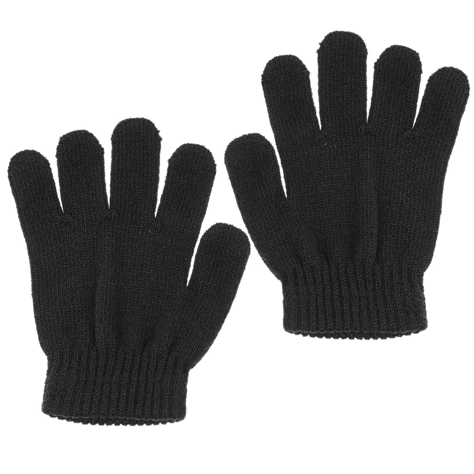 VANZACK Guantes Infantiles de Punto Cálidos para Invierno de Cinco Dedos Color Azul para Elástico y