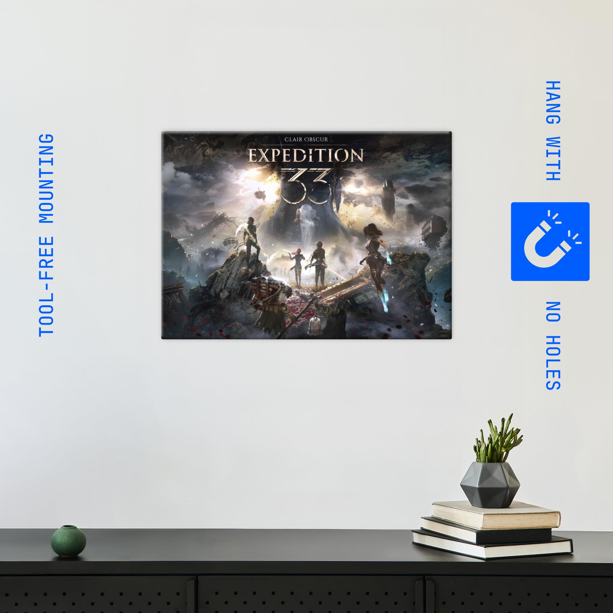 Displate Officiel Clair Obscur: Expedition 33 Poster - Métallique Fixation Magnétique Licence Officielle Image Affiche de Haute Qualité 45 cm x 32 cm