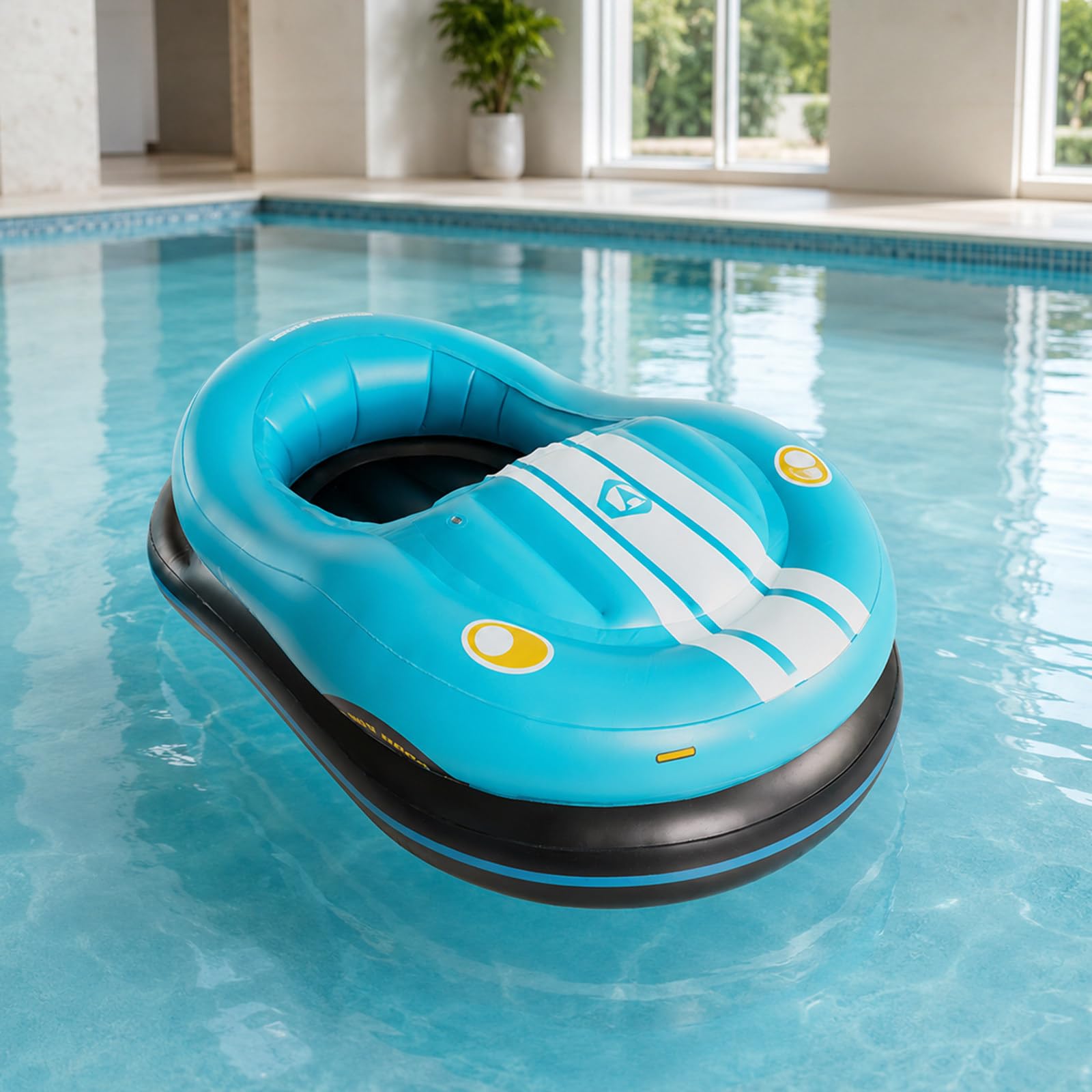 Lilishangmao Blue Electric Water Float For Adults, Motorized Pool Float With 46W Omnidirectional Thruster, 360° Joystick Control, 2 Rechargeable Batteries For Pools, Resorts And Calm Lakes