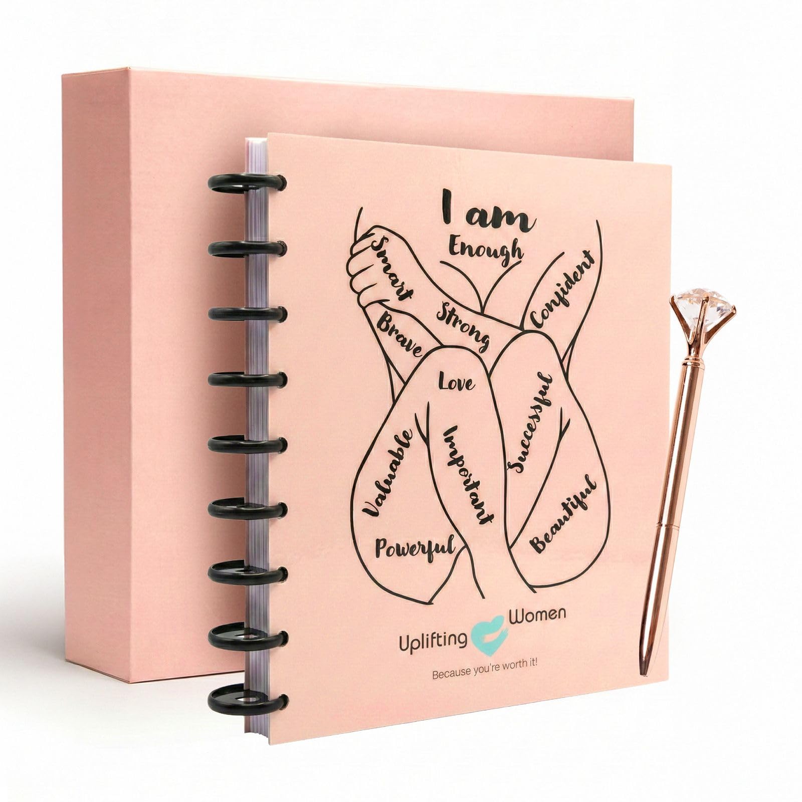 Uplifting Women Diario para mujer | Diario de gratitud para mujeres, diario de amor propio/cuidado personal, diario de afirmación para fomentar la confianza, la atención plena y la positividad