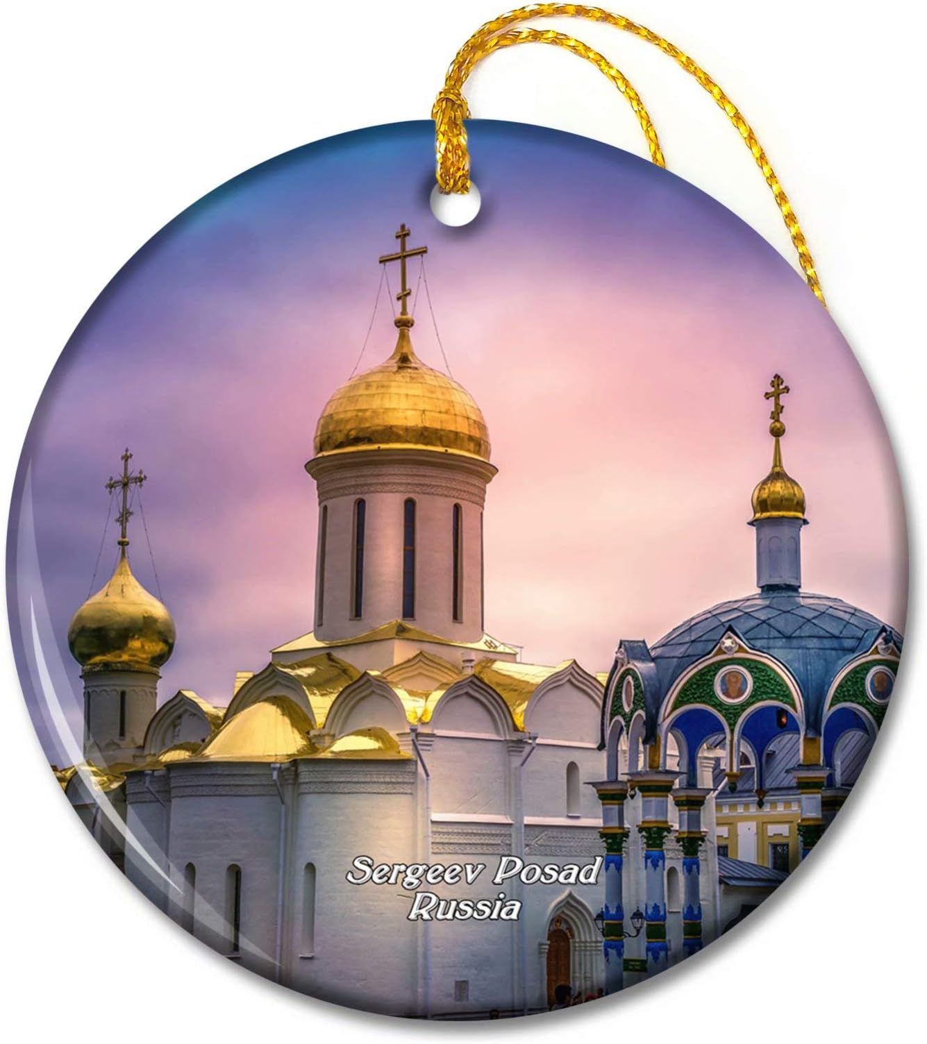 Umsufa Russia Sergeev Posad Christmas Ornaments Ceramic Sheet Travel Souvenir Gift