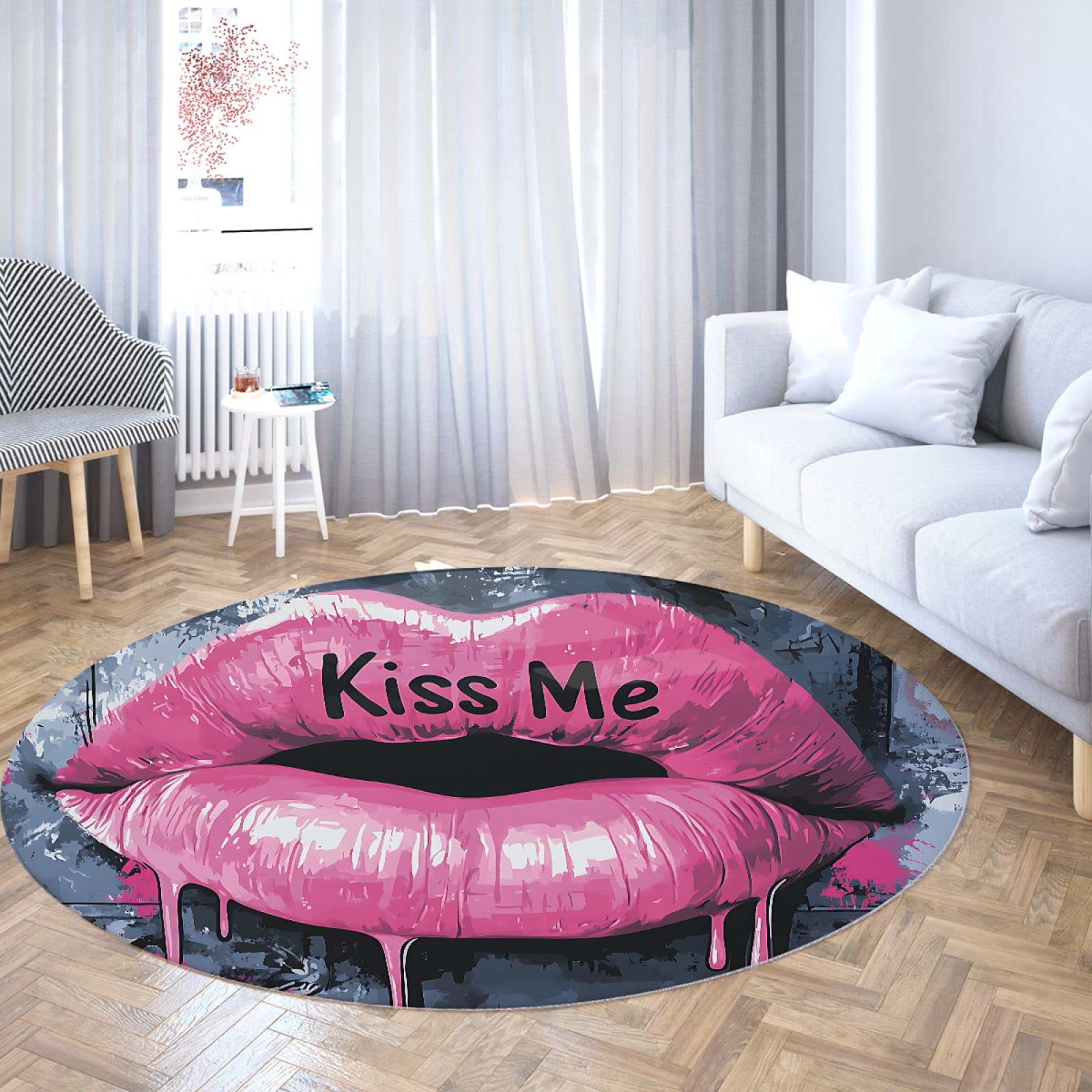 Tapis lèvres roses pour chambre fille et dortoir moderne