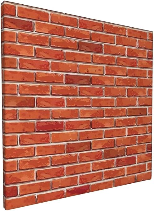 Amazon 赤 レンガ 壁 ポスター 人気油絵 アートパネル ア絵画 現代北欧 装飾画 玄関に飾る モダンアート キャンバス絵画 部屋飾り 壁掛け 贈り物 木枠付きの完成品 30cm 30cm ウォールステッカー オンライン通販